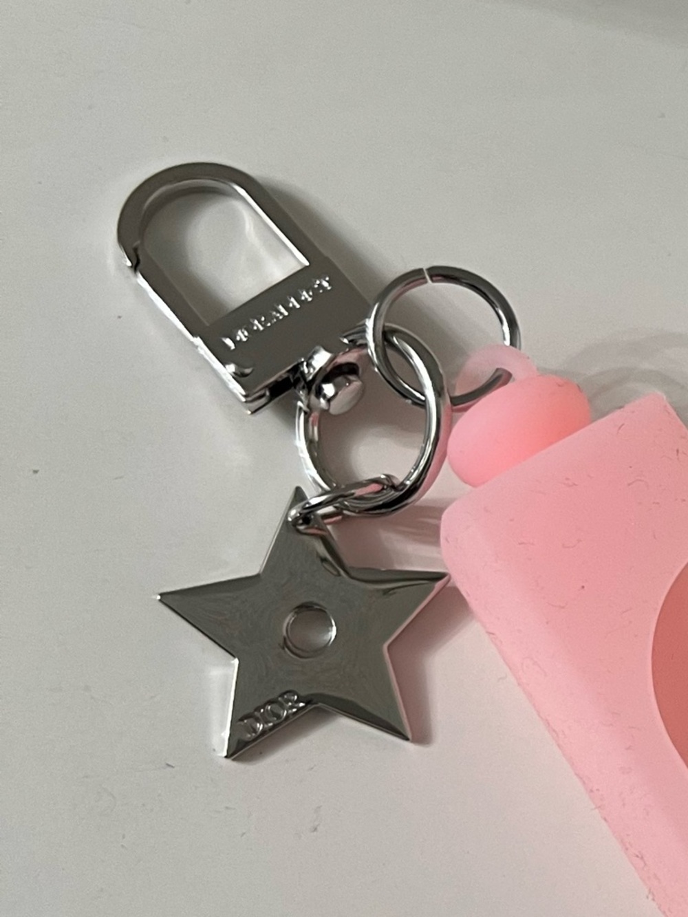 Dior New Pink Silicone lip oil holder key chain. - Picture 7 of 7